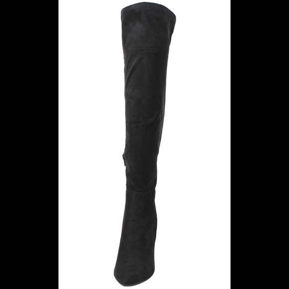 Black strappy back cage cutout knee high boot - Picture 7 of 8